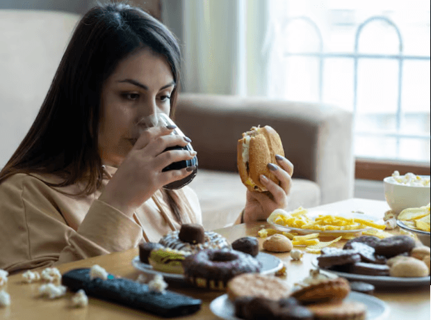 Binge eating disorder illustration