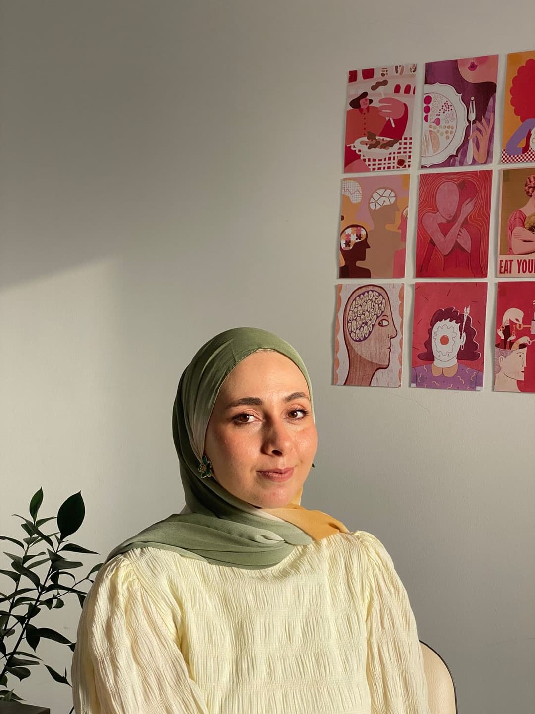 Woman holding lettuce